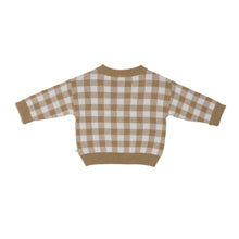 Load image into Gallery viewer, Kynd Baby Jacquard Knit Jumper - Neutral Gingham