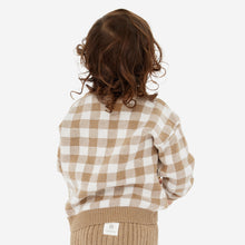 Load image into Gallery viewer, Kynd Baby Jacquard Knit Jumper - Neutral Gingham