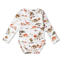 Load image into Gallery viewer, Long Sleeve Organic Bodysuit - Dino