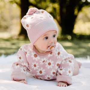 Kynd Baby Jacquard Knit Beanie - Paper Daisy