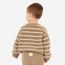 Load image into Gallery viewer, Kynd Baby Chunky Rib Knit Jumper - Caramel Stripe