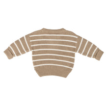 Load image into Gallery viewer, Kynd Baby Chunky Rib Knit Jumper - Caramel Stripe
