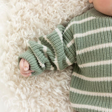 Load image into Gallery viewer, Kynd Baby Chunky Rib Knit Jumper - Sage Stripe