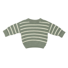 Load image into Gallery viewer, Kynd Baby Chunky Rib Knit Jumper - Sage Stripe
