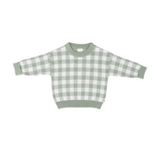 Load image into Gallery viewer, Kynd Baby Jacquard Knit Jumper - Sage Gingham