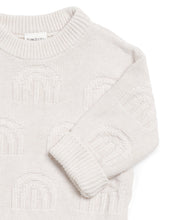 Load image into Gallery viewer, Kynd Baby Rainbow Decorative Knit Jumper - Oatmeal Rainbow